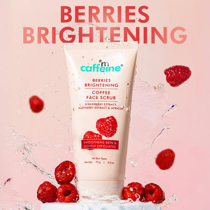 mcaffeine Berries Brightening Coffee Face Scrub, 75g, Unisex, PETA Certified, Dermatologically Tested - back view