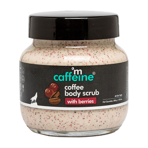 mcaffeine Berries & Coffee Unisex Body Scrub, 200g, Creamy Exfoliating Formula