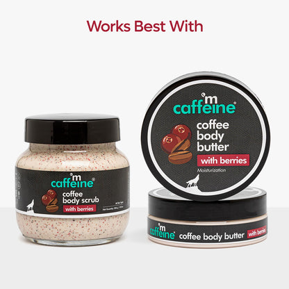 mcaffeine Berries & Coffee Unisex Body Scrub, 200g, Creamy Exfoliating Formula - ingredients panel