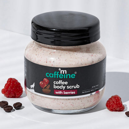 mcaffeine Berries & Coffee Unisex Body Scrub, 200g, Creamy Exfoliating Formula - close-up detail
