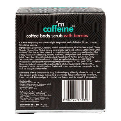 mcaffeine Berries & Coffee Unisex Body Scrub, 200g, Creamy Exfoliating Formula - in use