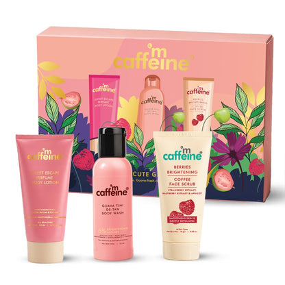 mcaffeine Berry Cute Glow Kit, 3-Piece Unisex Bath Set, PETA Certified, 100g