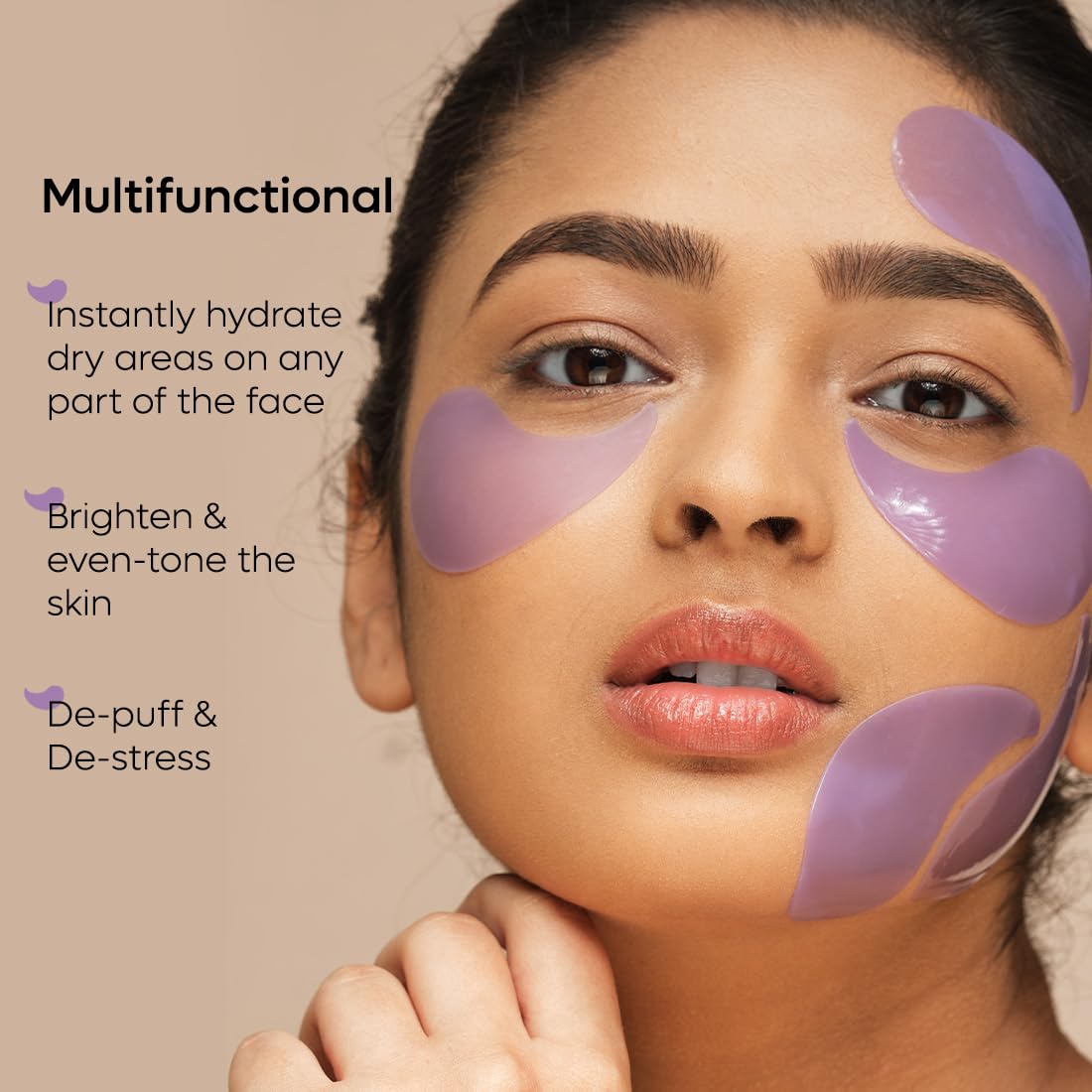 mcaffeine Black Tea Complex Under Eye Patches with Vegan Collagen Peptide, 15 Pairs, Hydrogel, Unisex - ingredients panel