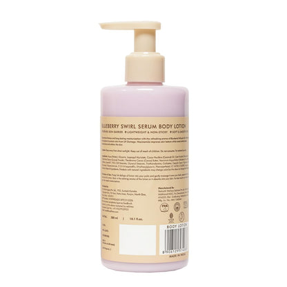 mcaffeine Blueberry Swirl Serum Body Lotion, 300ml, with Niacinamide, Cocoa Butter & Blueberry, Unisex - front view