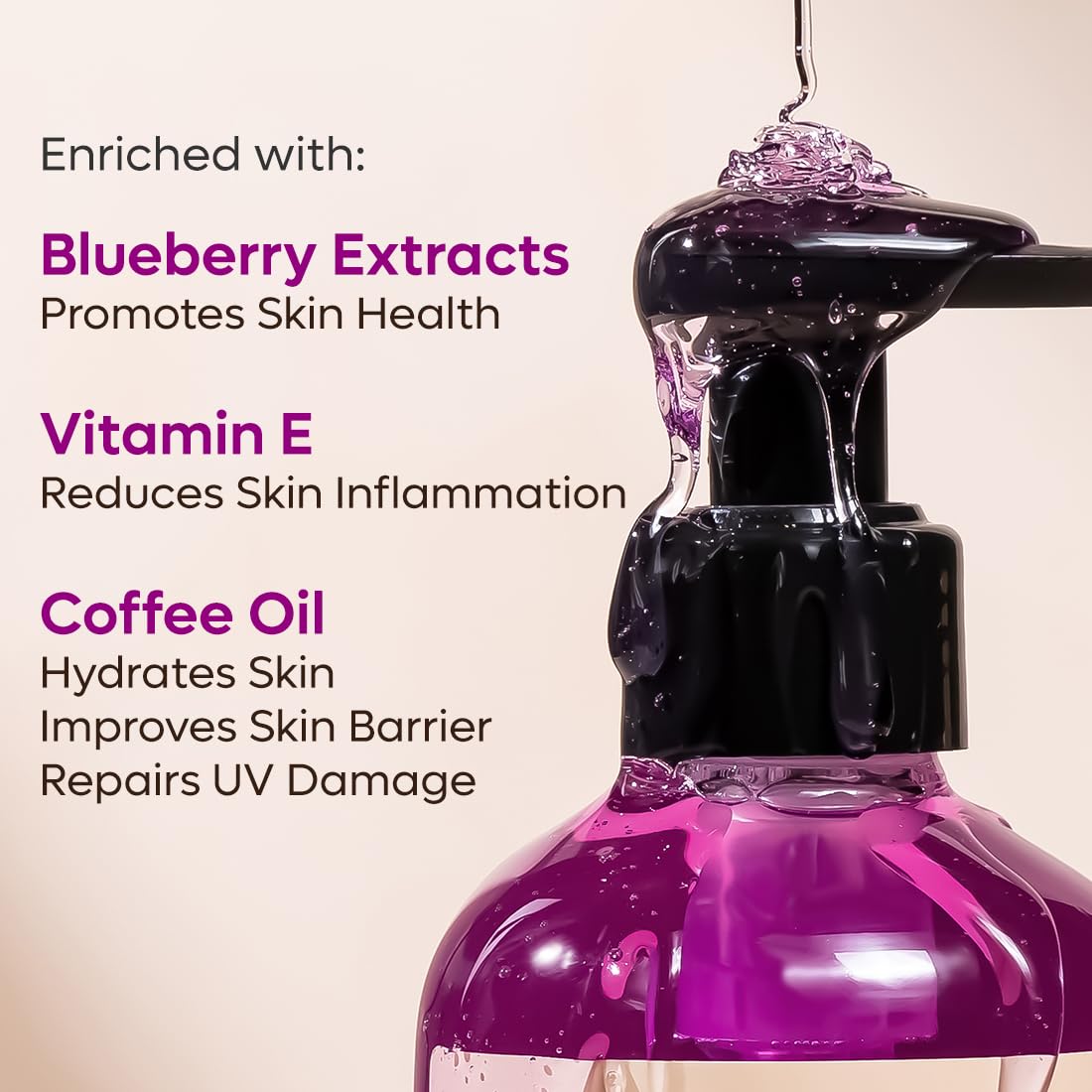 mcaffeine Body Wash Gel, 300ml, Unisex Adult, Dermatologically Tested, Zero Plastic Footprint - close-up detail
