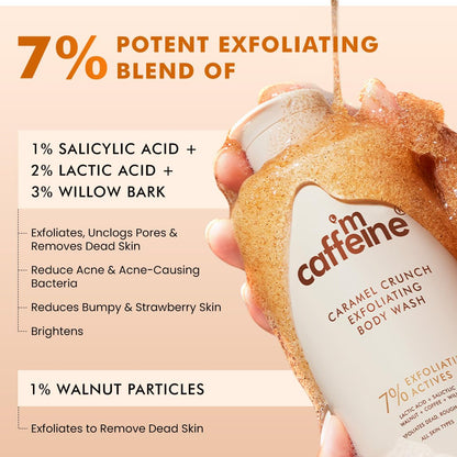 mcaffeine Body Wash Gel with Mandelic Acid Salicylic Acid and Brightening Actives, Unisex Adult - label detail (23)