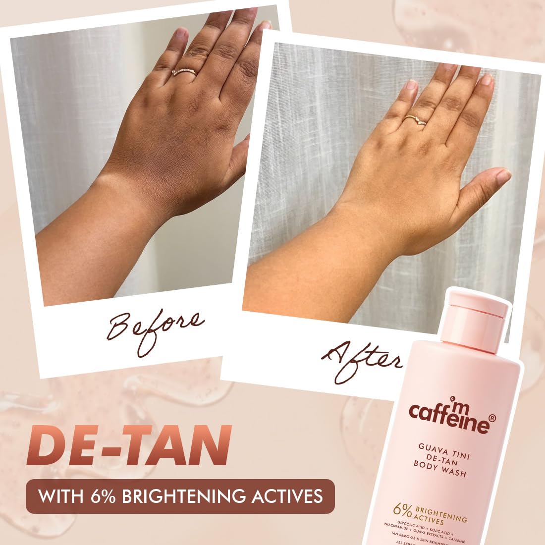 mcaffeine Body Wash Gel with Mandelic Acid Salicylic Acid and Brightening Actives, Unisex Adult - label detail