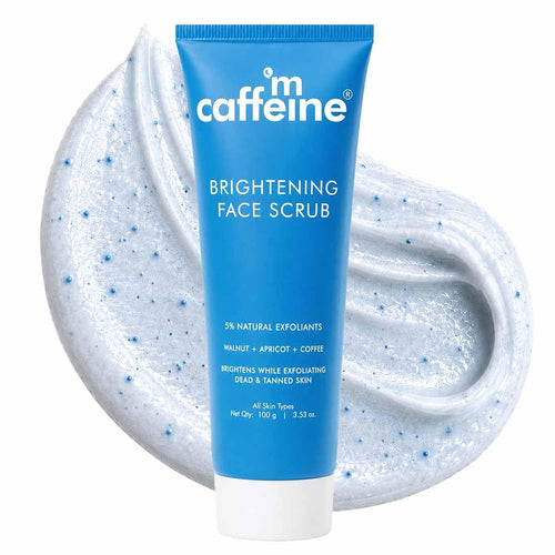 mCaffeine Brightening Face Scrub, 100g, Walnut Apricot Coffee Formula, Cookie Cream Scent, Unisex