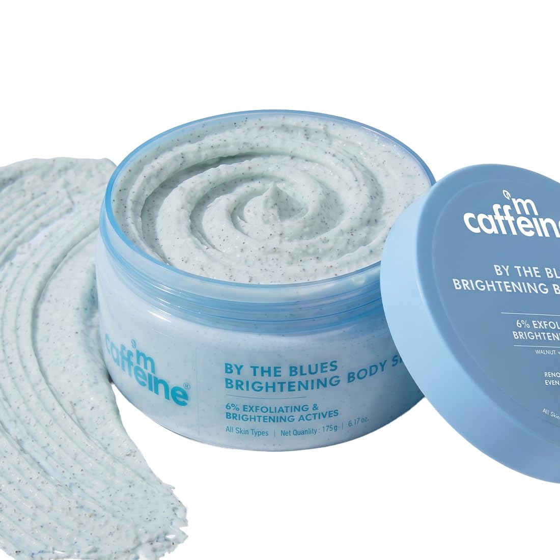 mcaffeine By The Blues 2-in-1 Body Scrub, 175g, Walnut, Apricot, Niacinamide, Glycerin
