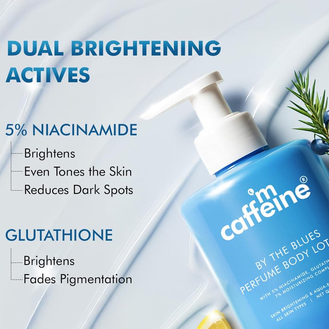 mcaffeine By the Blues & Sweet Escape Perfume Body Lotion Duo, 300mlx2, with Niacinamide, Cocoa & Shea Butter, Unisex - packa