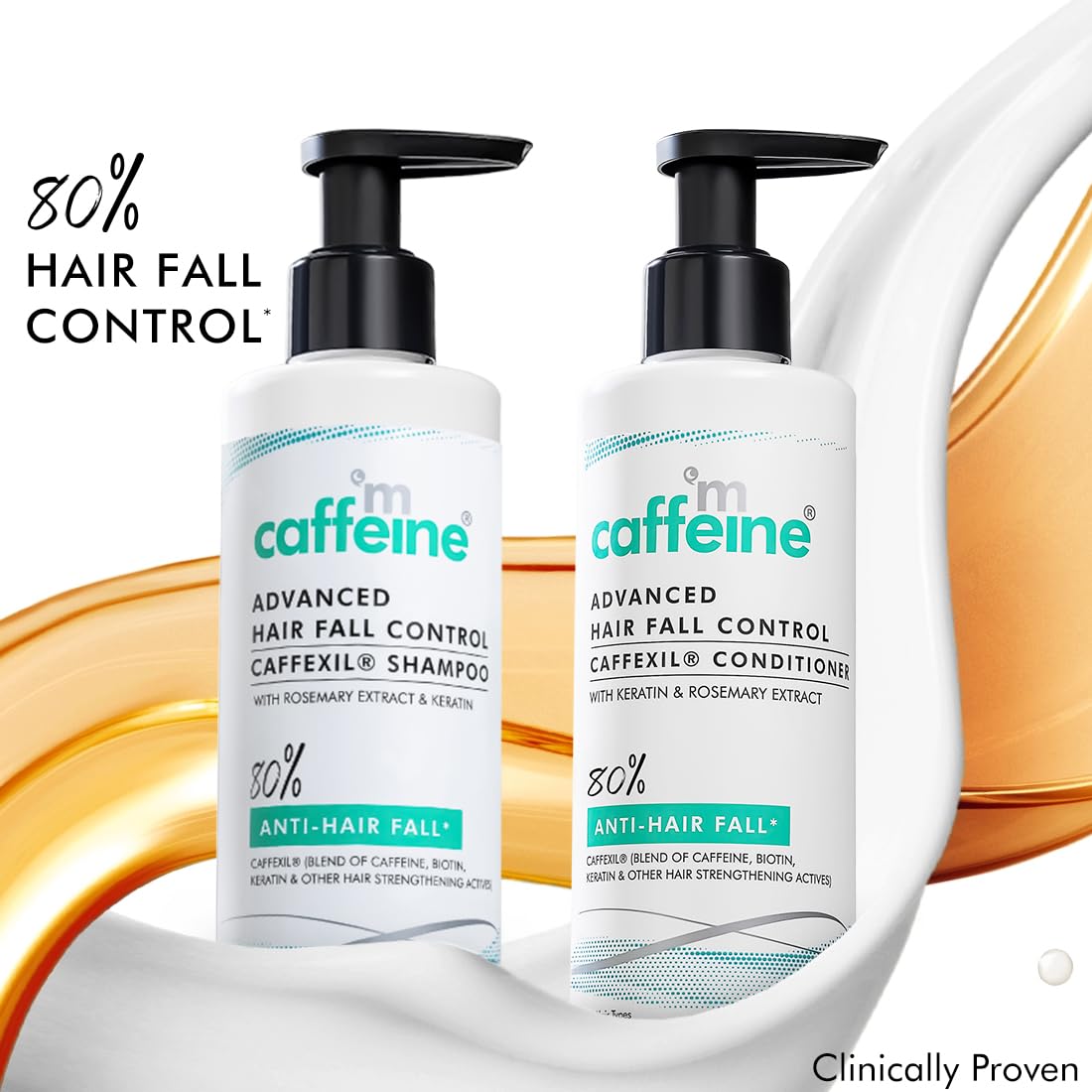 mcaffeine Caffexil Shampoo with Keratin, Biotin & Rosemary, 250ml, Sulphate Free - front view