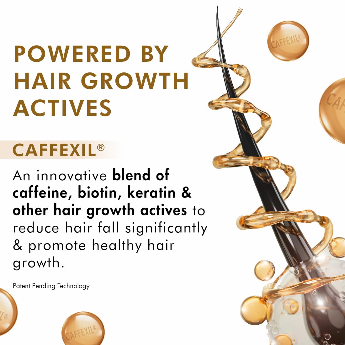 mcaffeine Caffexil Shampoo with Keratin, Biotin & Rosemary, 250ml, Sulphate Free - back view