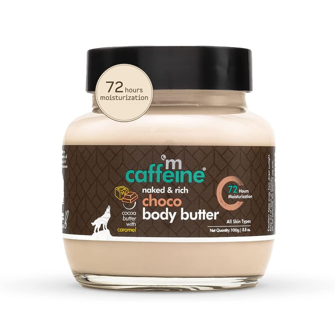 mcaffeine Choco Body Butter, 100gm Unisex Moisturizer with Cocoa Butter, Shea Butter & Caffeine