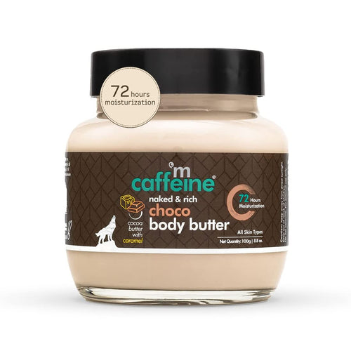 mcaffeine Choco Body Butter, 100gm Unisex Moisturizer with Cocoa Butter, Shea Butter & Caffeine