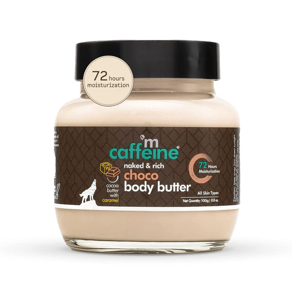 mcaffeine Choco Body Butter, 100gm Unisex Moisturizer with Cocoa Butter, Shea Butter & Caffeine