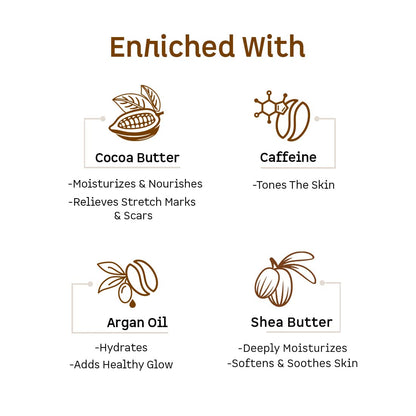 mcaffeine Choco Body Butter, 100gm Unisex Moisturizer with Cocoa Butter, Shea Butter & Caffeine - packaging