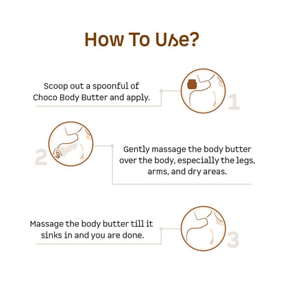 mcaffeine Choco Body Butter, 100gm Unisex Moisturizer with Cocoa Butter, Shea Butter & Caffeine - ingredients panel