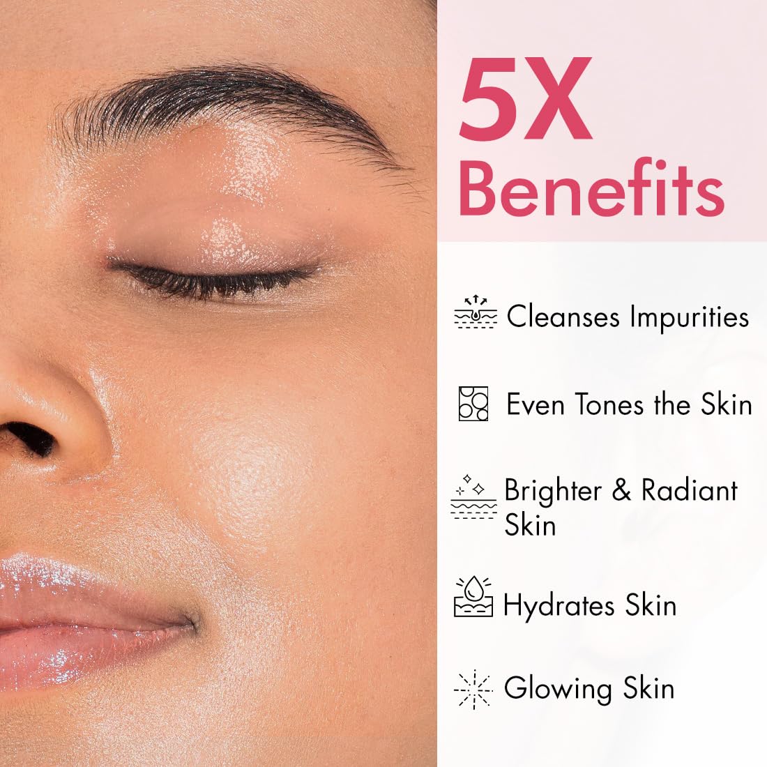 mcaffeine CLEAR GLOW 1% Kojic Acid Face Wash with Glutathione, 100ml, Non-Drying, Fragrance-Free - ingredients panel