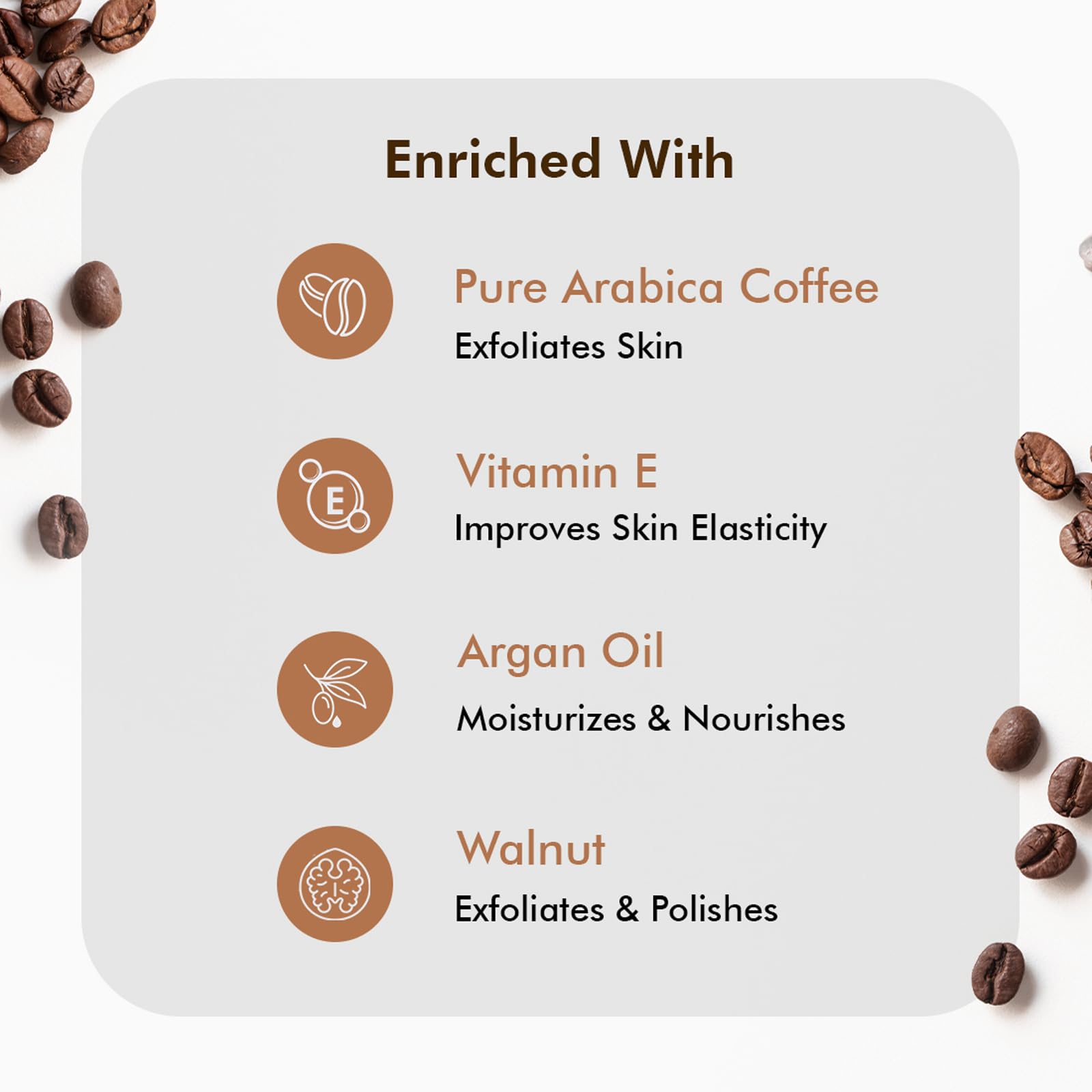 mcaffeine Coffee and Walnut Face Scrub, 100g, Unisex, Model MCaf42, Pep Technologies Pvt. Ltd - back view