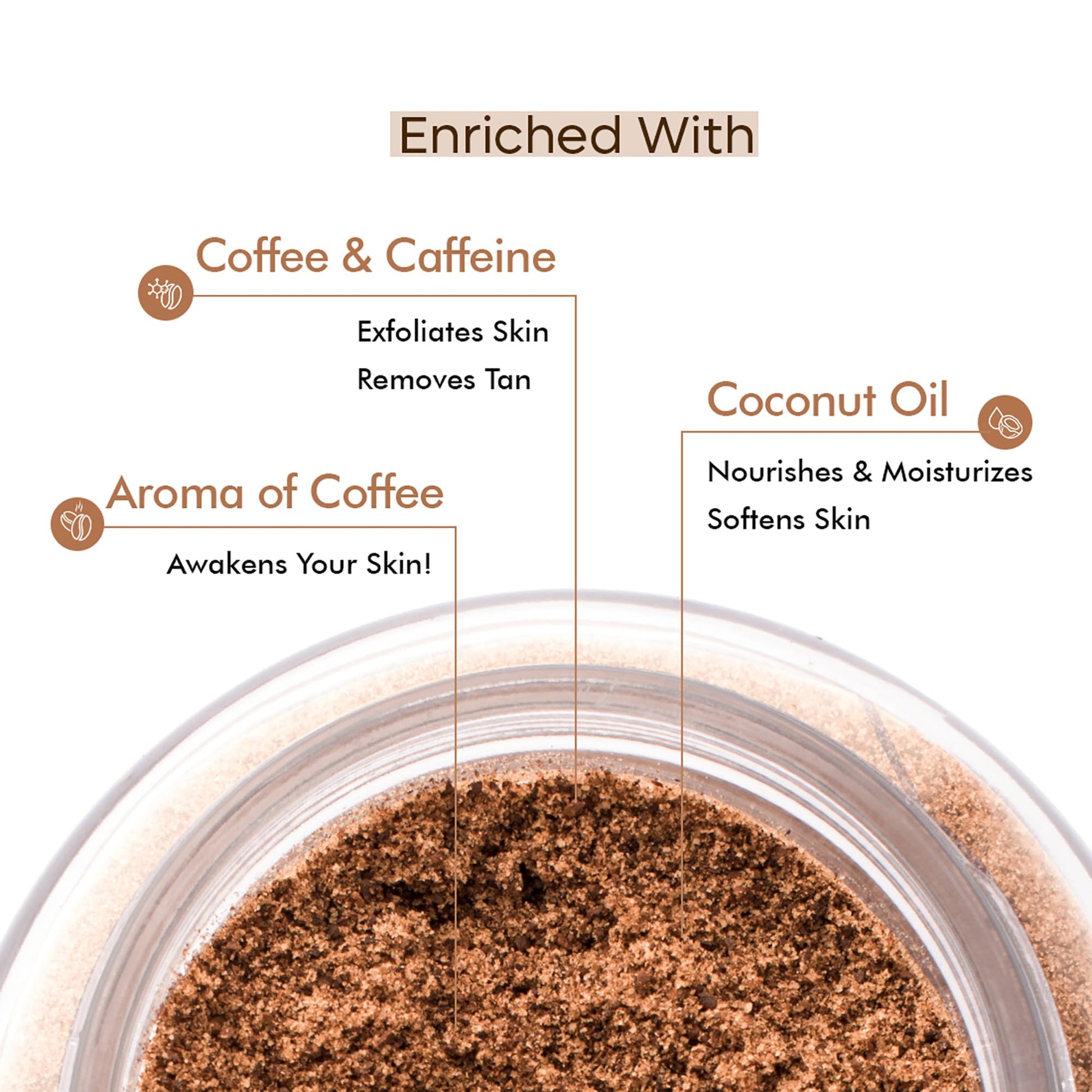 mcaffeine Coffee Bathing Scrub with Coconut Oil, Unisex Exfoliating Body Scrub for All Skin Types - back view (10)