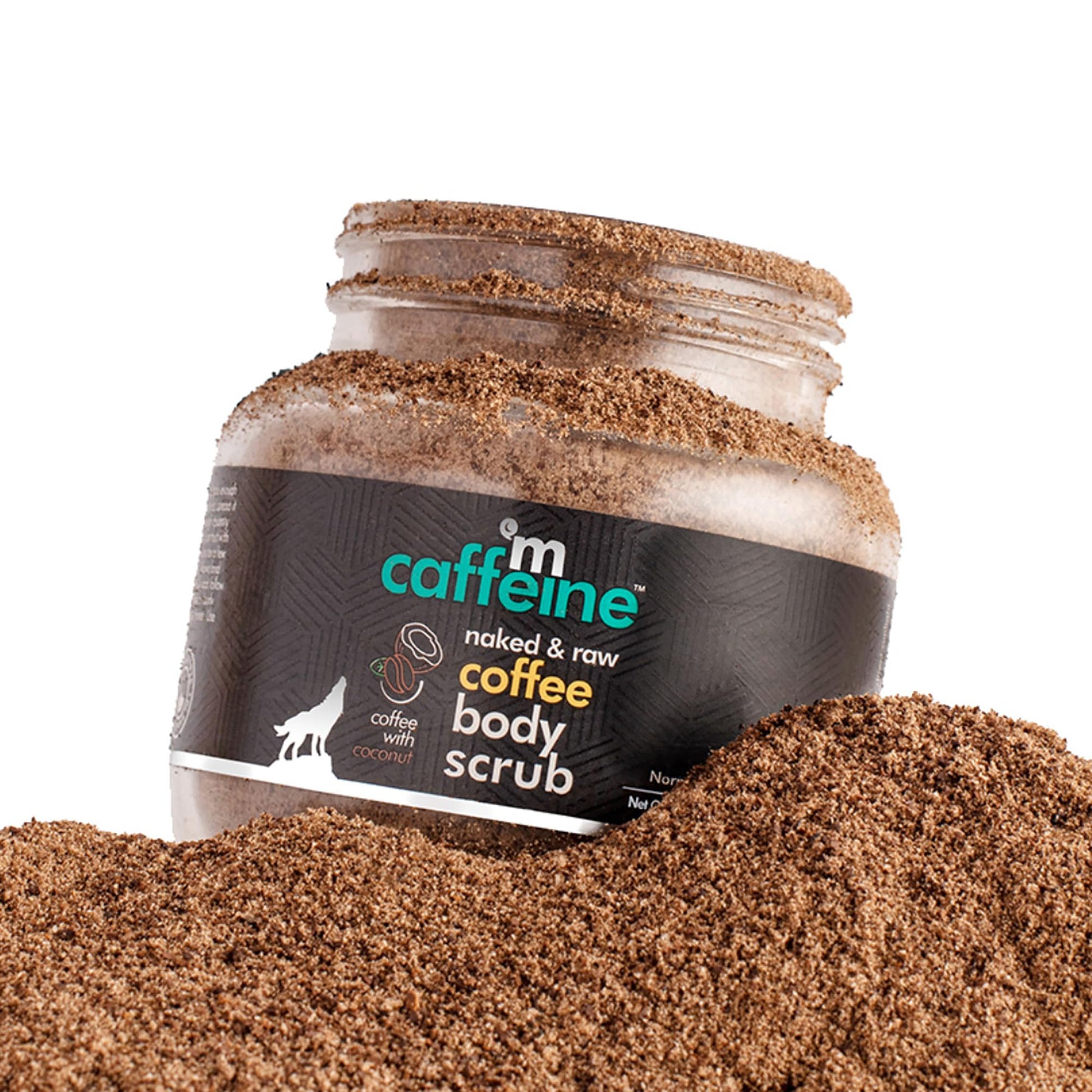 mcaffeine Coffee Bathing Scrub with Coconut Oil, Unisex Exfoliating Body Scrub for All Skin Types - in use