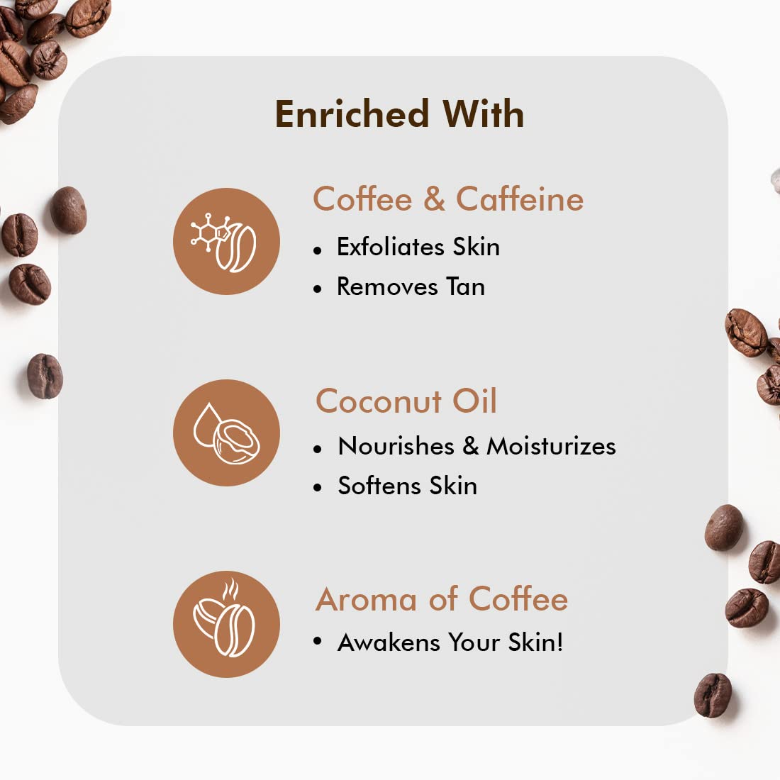 mcaffeine Coffee Bathing Scrub with Coconut Oil, Unisex Exfoliating Body Scrub for All Skin Types - back view