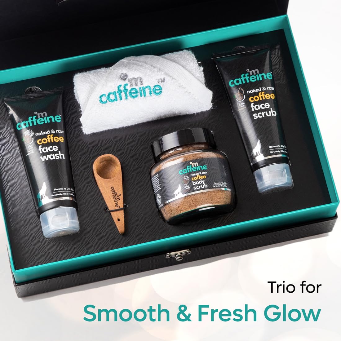 mcaffeine Coffee Body Care Gift Set, Unisex, PETA Certified Vegan, Zero Plastic - back view (12)