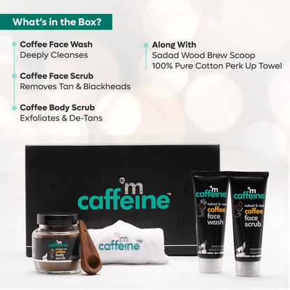 mcaffeine Coffee Body Care Gift Set, Unisex, PETA Certified Vegan, Zero Plastic - label detail (14)