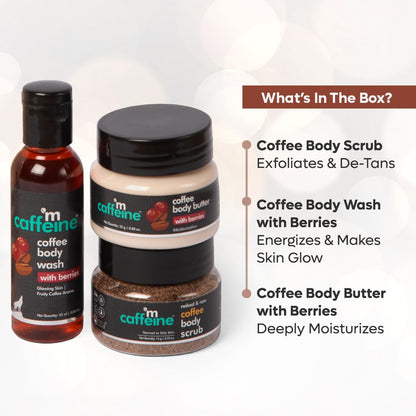 mcaffeine Coffee Body Care Gift Set, Unisex, PETA Certified Vegan, Zero Plastic - packaging