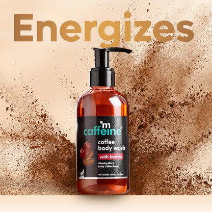 mcaffeine Coffee Body Wash Gel with Vitamin C, 200ml, Unisex Adult, Sulfate-Free, Vegan, PETA Certified, Dermatologically Tes