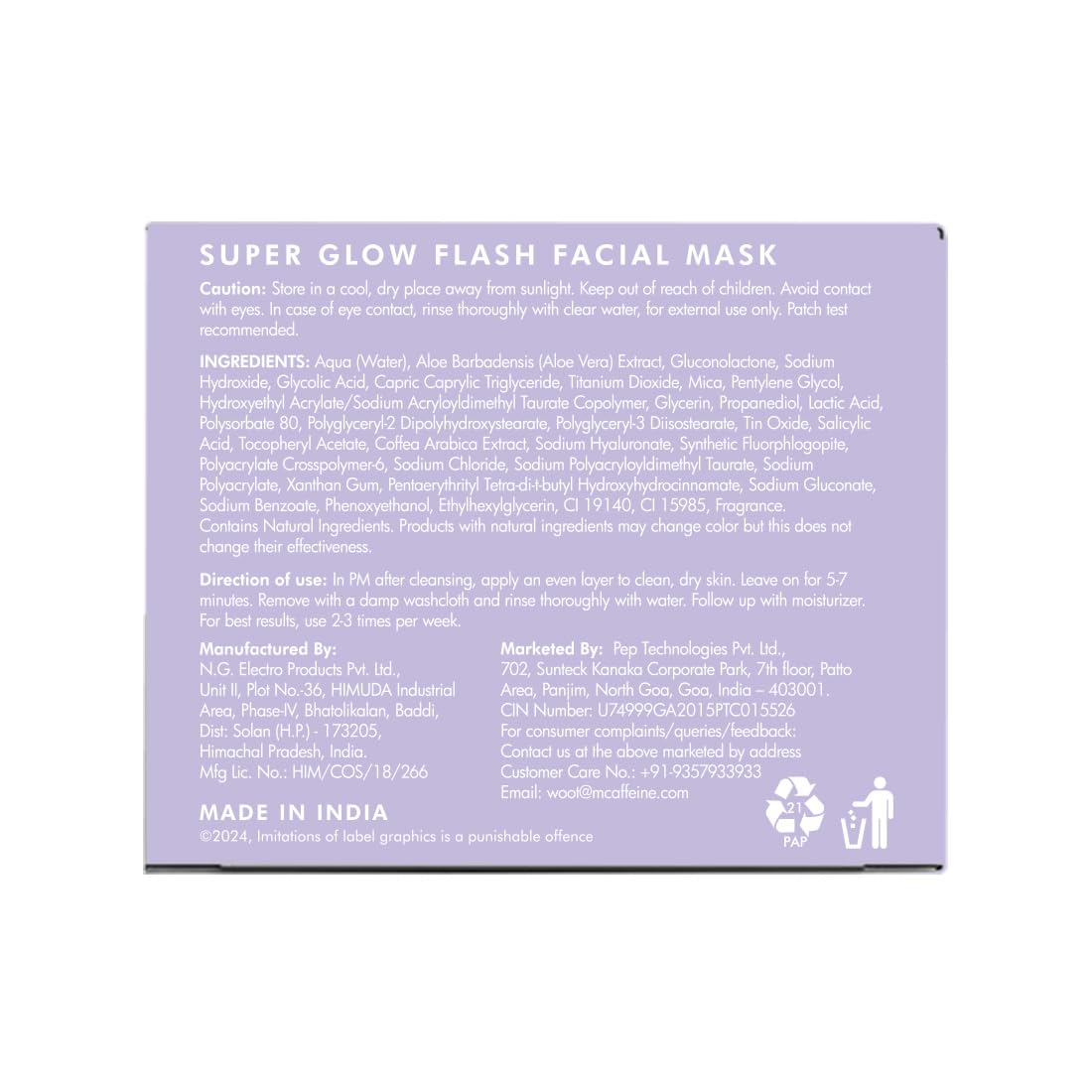 mcaffeine Coffee Charcoal Clay Face Mask, 9% AHA BHA, 3% Charcoal Beads, All Skin Types - in use (17)