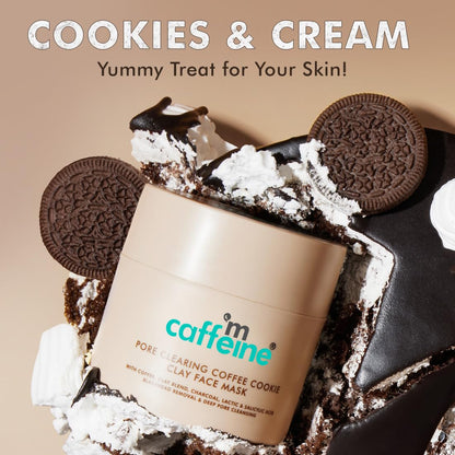 mcaffeine Coffee Charcoal Clay Face Mask, 9% AHA BHA, 3% Charcoal Beads, All Skin Types - ingredients panel