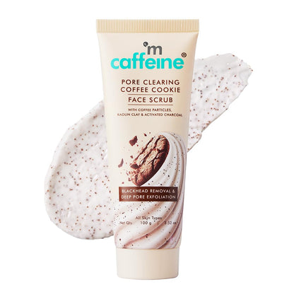 mcaffeine Coffee & Cookie Face Scrub with Walnut, Charcoal & Clay, 100g, Unisex, PETA Certified