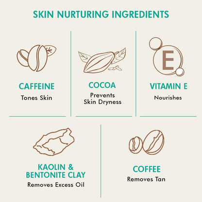 mcaffeine Coffee Face Scrub and Mask Combo Kit, 100g Each, Pack of 2, Unisex, Peta Certified, Vegan - back view
