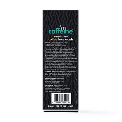 mcaffeine Coffee Face Wash 75ml with Caffeine Hyaluronic Acid Provitamin B5 SLS Free Paraben Free Vegan - in use