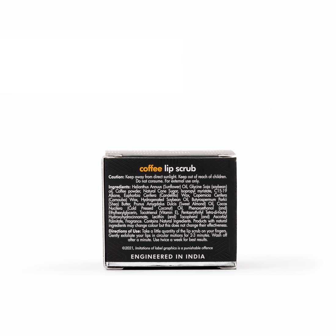 mCaffeine Coffee Lip Scrub, 12gm, 100% Vegan, Unisex, PETA Certified Cruelty-Free - in use