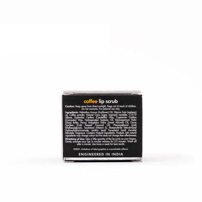 mCaffeine Coffee Lip Scrub, 12gm, 100% Vegan, Unisex, PETA Certified Cruelty-Free - in use