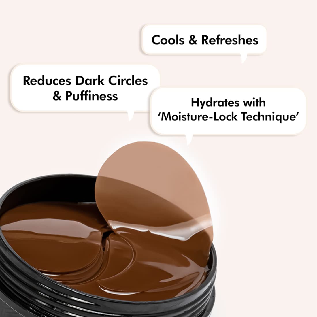 mcaffeine Coffee Under Eye Cream and Hydrogel Patches Combo, Arabica, Vegan, PETA Certified - back view (12)