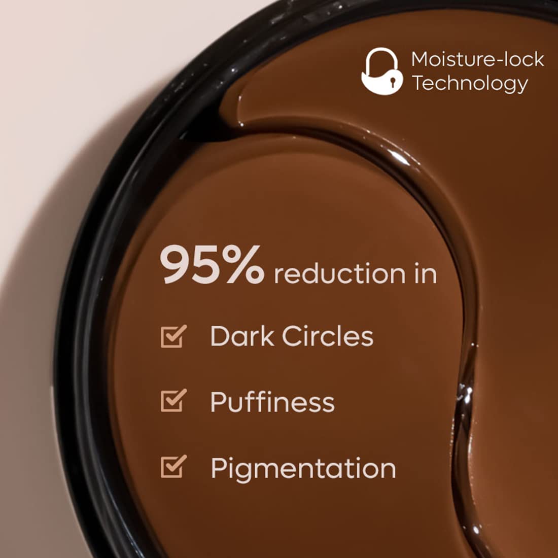 mcaffeine Coffee Under Eye Cream and Hydrogel Patches Combo, Arabica, Vegan, PETA Certified - label detail