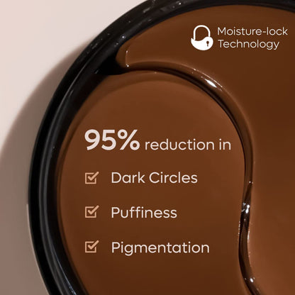 mcaffeine Coffee Under Eye Cream and Hydrogel Patches Combo, Arabica, Vegan, PETA Certified - label detail