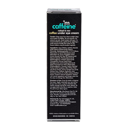 mcaffeine Coffee Under Eye Cream and Hydrogel Patches Combo, Arabica, Vegan, PETA Certified - close-up detail
