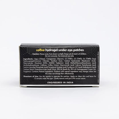 mcaffeine Coffee Under Eye Cream and Hydrogel Patches Combo, Arabica, Vegan, PETA Certified - in use