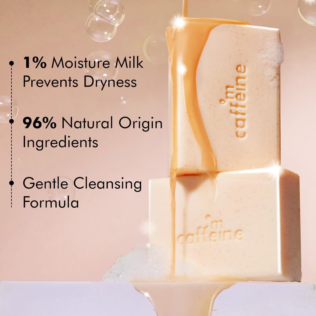 mcaffeine Exfoliating Soap with 1% Salicylic & Lactic Acid, 3x100g Pack, Caramel Butterscotch Fragrance, Unisex - ingredients