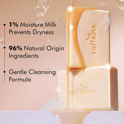 mcaffeine Exfoliating Soap with 1% Salicylic & Lactic Acid, 3x100g Pack, Caramel Butterscotch Fragrance, Unisex - ingredients