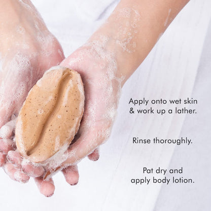 mCaffeine Exfoliating Tan Removal Soap with Coffee,Almond Milk & Caramel|De Tan Bathing Soap for Polishing & Moisturizing the