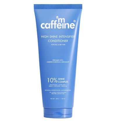 mCaffeine Glossy Hair Conditioner with 10% Shine Complex, 200ml, Glycolic Acid & Hydrolyzed Keratin, Unisex