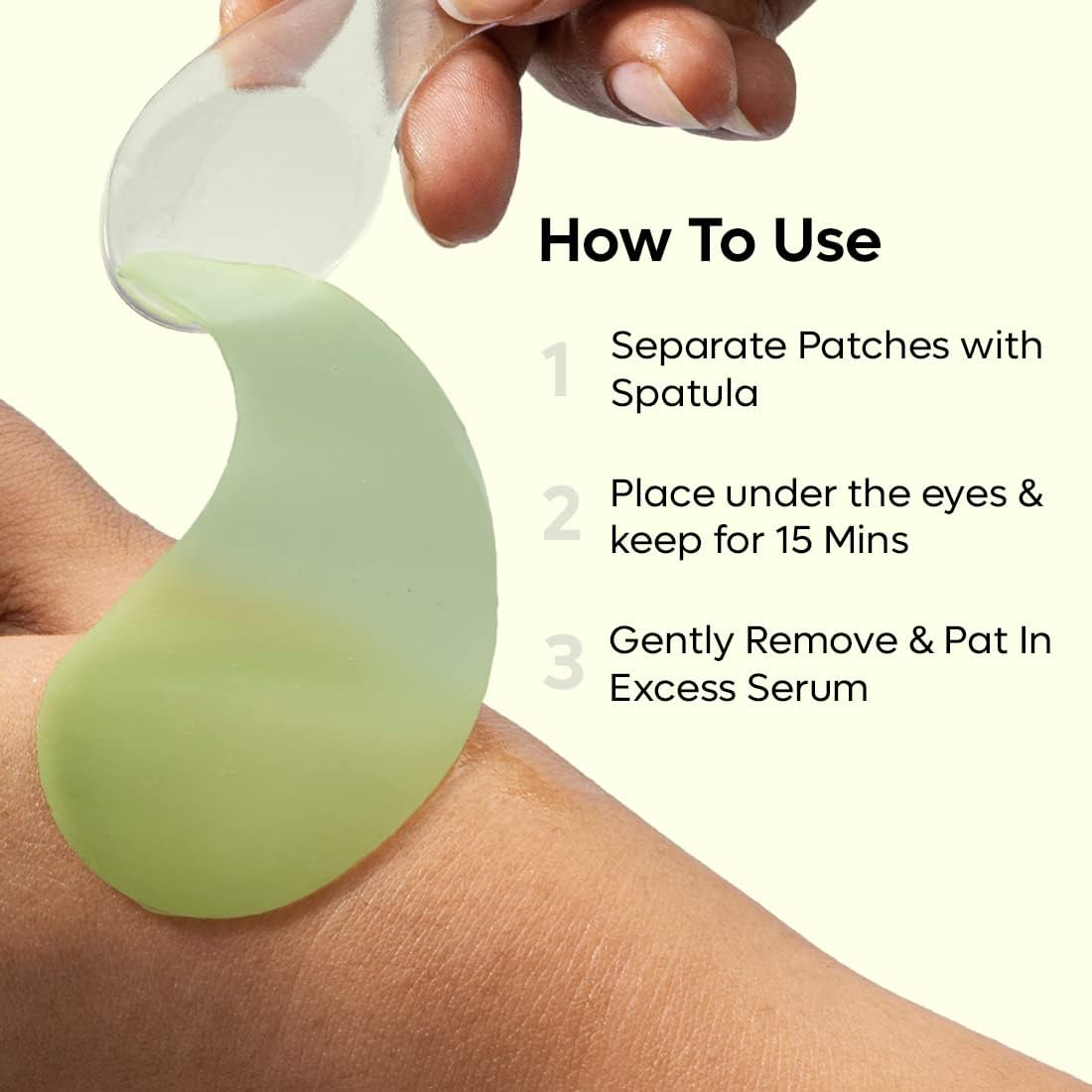 mcaffeine Green Tea Hydrogel Under Eye Patches, 1% Caffeine, Multi-Peptides, Vitamin E, 15 Pairs - ingredients panel