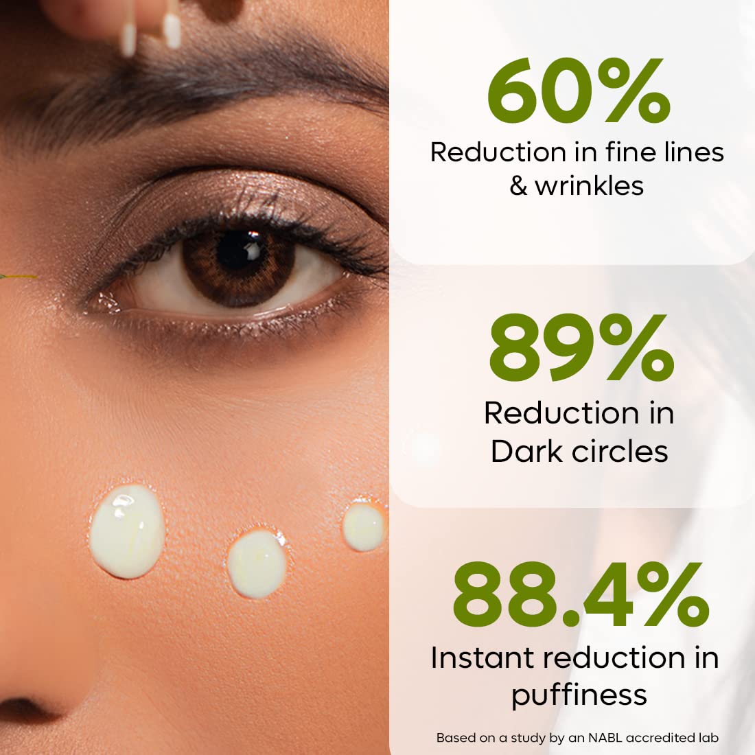 mcaffeine Green Tea Under Eye Cream with 3% Caffeine, 1.5% Vitamin C, Peptides, 15ml, Steel Ball Applicator, Unisex - back vi