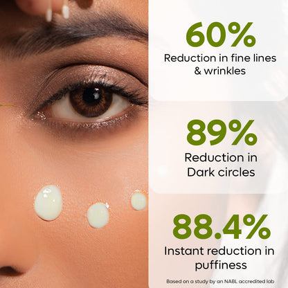 mcaffeine Green Tea Under Eye Cream with 3% Caffeine, 1.5% Vitamin C, Peptides, 15ml, Steel Ball Applicator, Unisex - back vi