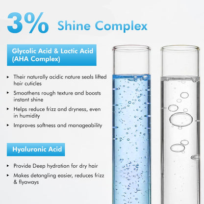 mcaffeine High Shine Glossy Hair Shampoo, 250ml, 3% Shine Complex with Glycolic Acid & Hyaluronic Acid, Unisex - packaging